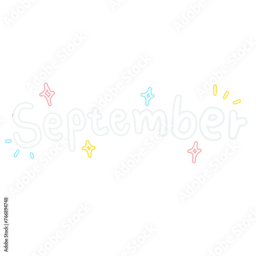 september hand draw decolative photo