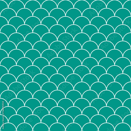 Green fish scales pattern. fish scales pattern. fish scales seamless pattern. Decorative elements, clothing, paper wrapping, bathroom tiles, wall tiles, backdrop, background.