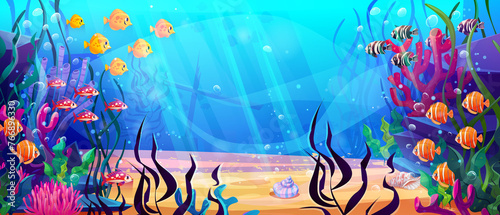 Fototapeta Naklejka Na Ścianę i Meble -  Underwater World Sea Bottom