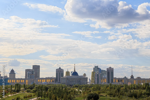 Astana, Kazakhstan - September 6, 2016: Presidential Palace Akorda President and park. HDR photo