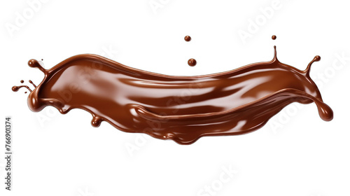 create a High Quality melted chocolate drip in white background