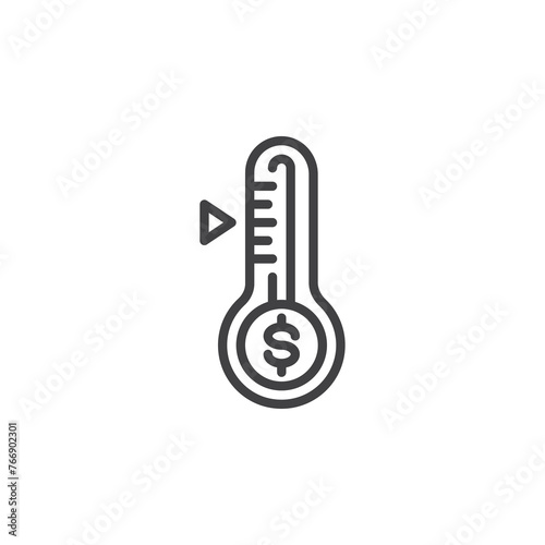 Fundraising line icon