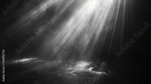 Overlay design or screen blending with rays of light on black abstract background