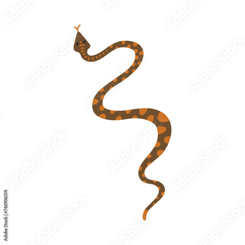 Occult snake icon, perfect for tattoos and witchcraft themes.