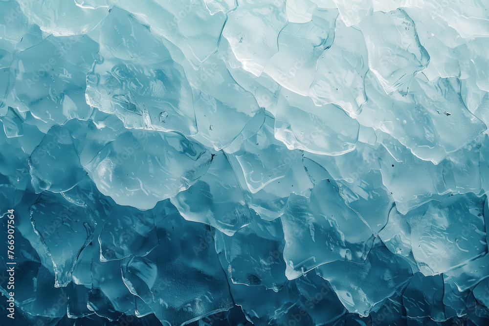 Obraz premium Closeup ice surface texture. Background image. Created with Generative AI technology.
