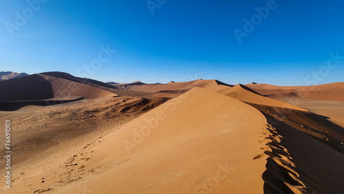 Most of Namibia's deserts are red due to the iron content in the sand.