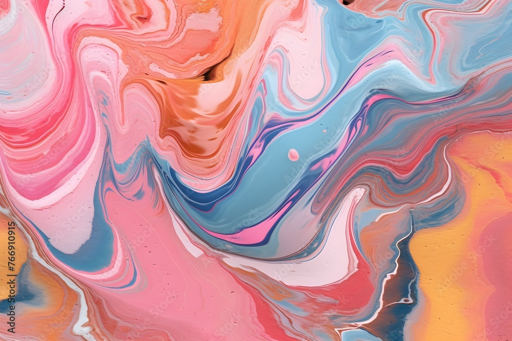 a colorful swirls of paint
