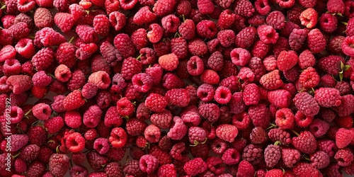 Fruit Organic Texture Ripe Red Raspberries