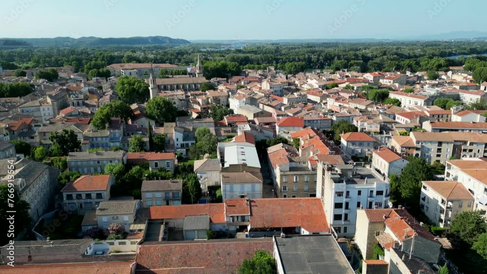 Avignon, France: Aerial view of Palais des Papes, Papal Palace, medieval fortress and former residence of popes in historic city center, High quality 4k footage Avignon, France: Aerial view of Palais des Papes, Papal Palace, medieval fortress and former residence of popes in historic city center, High quality 4k footage