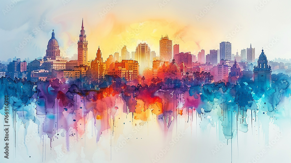Obraz premium Touristic postcard of Cairo, Egypt