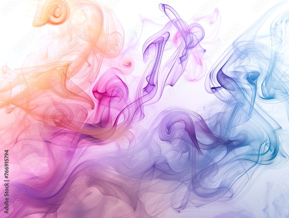 conceptual image of pastel smoke creating an abstract and mysterious atmosphere
