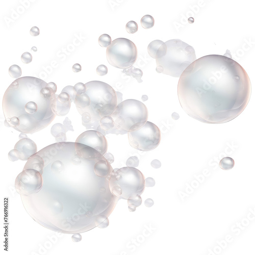 Water drops isolated on transparent background