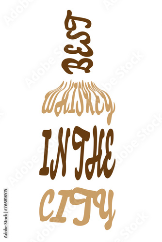Whiskey bottle vector. Warped text into whisky bottle - best whiskey in the city. © 50photography