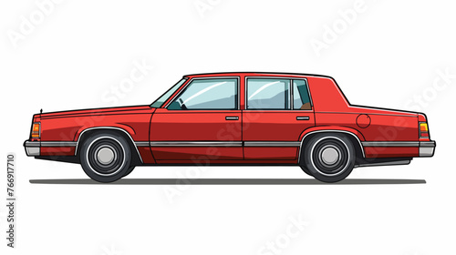 Vector pixel art classic car isolated cartoon flat vector
