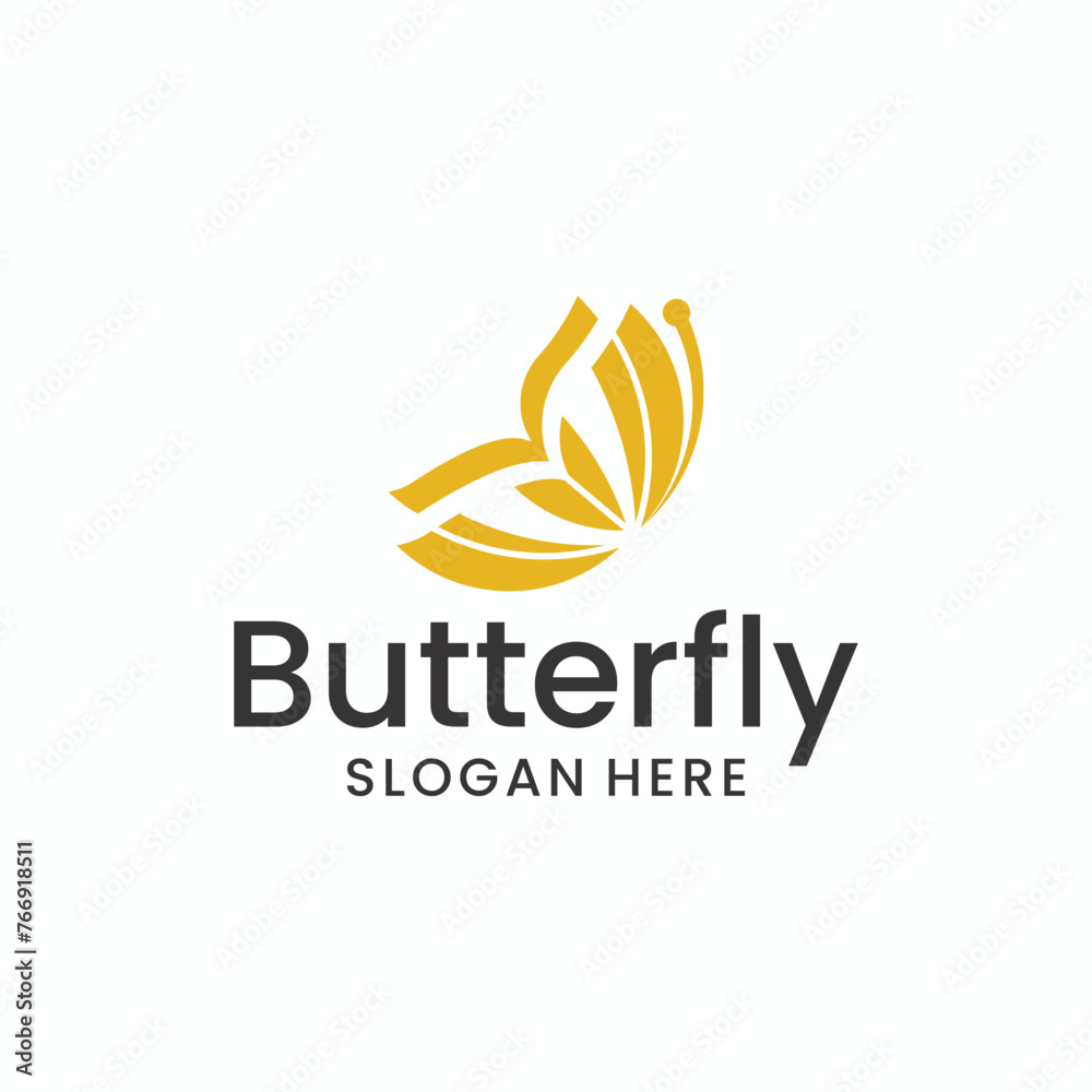 Vector butterfly beauty symbol collection logotype logo for luxury and elegant spa style business