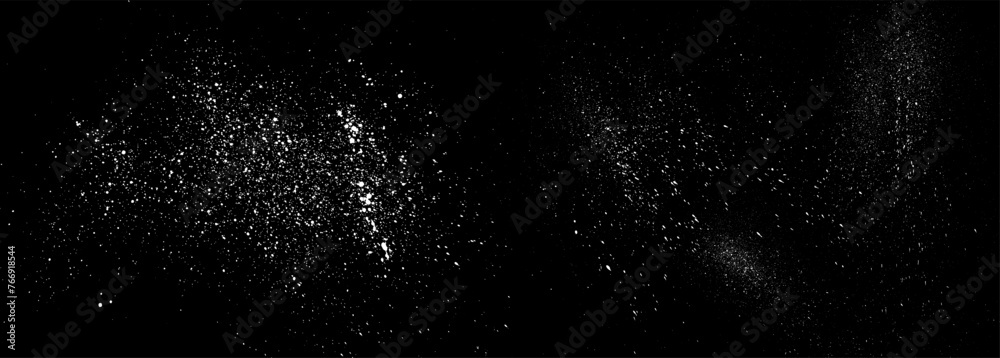 Obraz premium Gritty vector background. Noise grainy overlay. Urban punk texture. Grungy gritty subtle black splatter, dust, drizzle. Rough sand sprinkle gradient. Brush ink splatter effect. Grunge spray texture