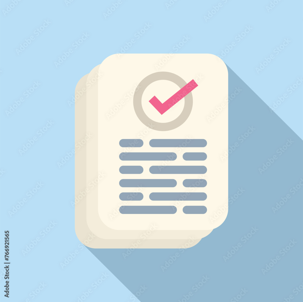 Legal documentation icon flat vector. Audit product. Rule policy search Legal documentation icon flat vector. Audit product. Rule policy search