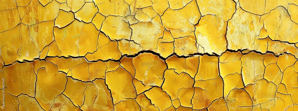 Close-Up of Yellow Painted Wall Close-Up of Yellow Painted Wall