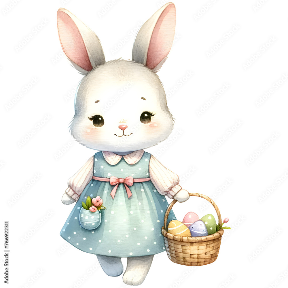 easter bunny with easter eggs easter bunny with easter eggs