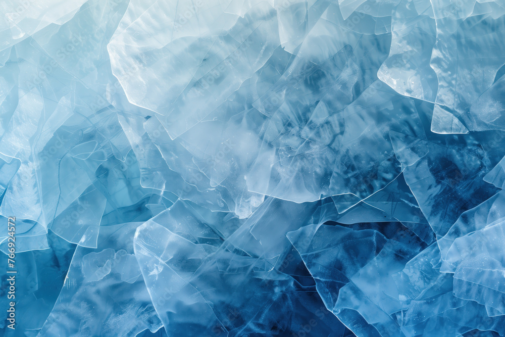Obraz premium Closeup ice surface texture. Background image. Created with Generative AI technology.