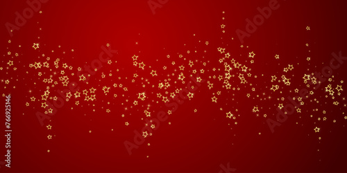 Christmas spirit. Scattered falling stars.