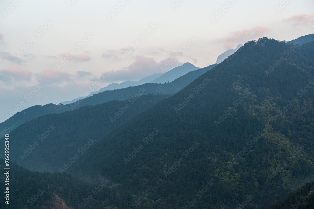 Lishan Mountains in Taichung of Taiwan