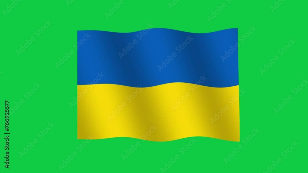 Ukraine National Flag Waving in an Infinite Loop Ukraine National Flag Waving in an Infinite Loop