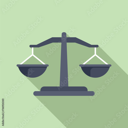 Scales control product icon flat vector. Business search control. Online access