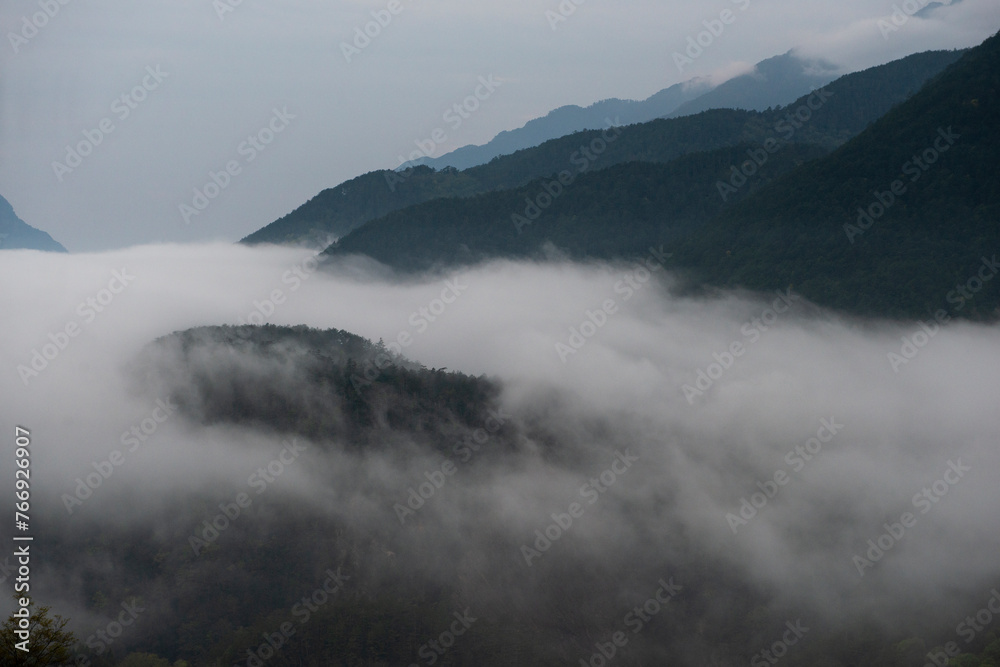 Lishan Mountains in Taichung of Taiwan