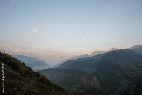 Lishan Mountains in Taichung of Taiwan