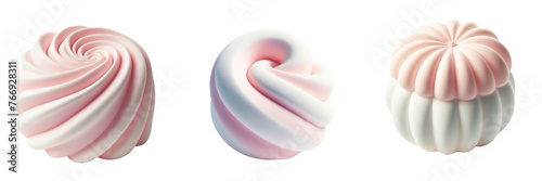Marshmallow isolated. candy on a transparent background PNG. photo