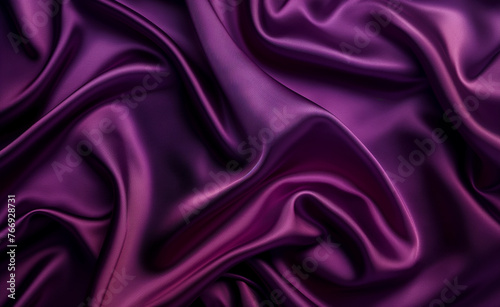 Opulent Elegance  Dark Purple Pink Silk Satin Background