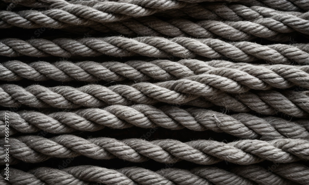 A macro shot captures the tightly woven structure of a beige rope. The fibers display a pattern that signifies reliability and utility. AI generation A macro shot captures the tightly woven structure of a beige rope. The fibers display a pattern that signifies reliability and utility. AI generation