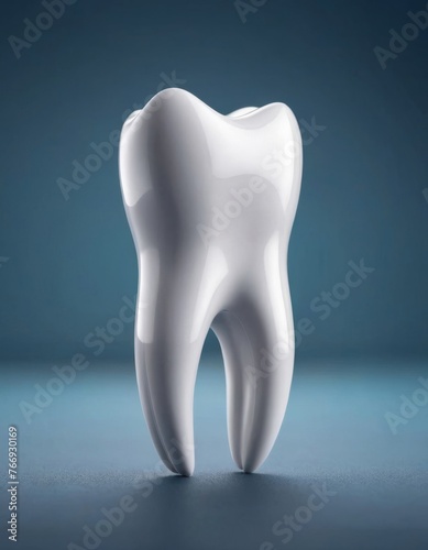 White healthy tooth with . Dentist  dental care  dental treatment concept