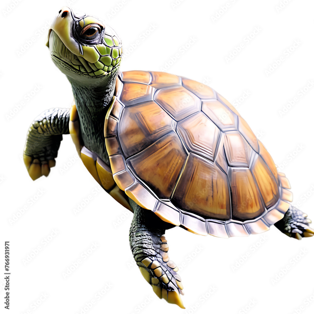 Naklejka premium a turtle on a transparent background
