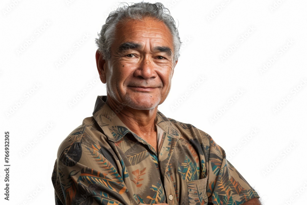 A man with a beard and gray hair is smiling for the camera A man with a beard and gray hair is smiling for the camera