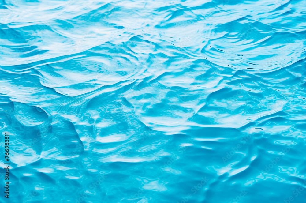Blue water in the pool. Sea water. Ocean water. Summer. Screensaver