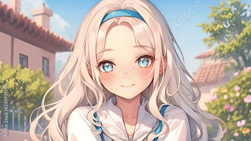 萌え系の女性イラスト,Generative AI 