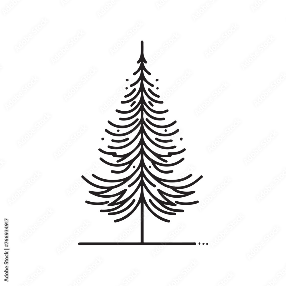 Obraz premium vector pine tree Silhouette ilustrations - 013