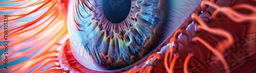 3D visualization of the anterior chamber of the eye, between the cornea and the iris photo