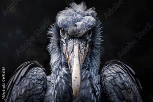 An imposing portrait of the magnificent Shoebill bird © Veniamin Kraskov