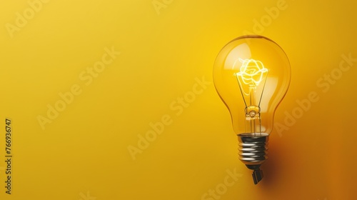 light bulb Shows the wisdom of success. Background images, colorful, diverse, creative.
