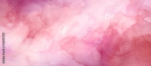 A detailed closeup of a vibrant pink and purple smoke texture resembling cumulus clouds on a white background, creating a beautiful artistic pattern with hints of magenta and violet colors