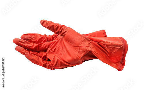 Crafting Red Rubber Glove Combinations isolated on transparent Background