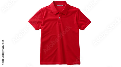  A classic men's polo shirt, its timeless design and comfortable fit showcased against a white transparent background
