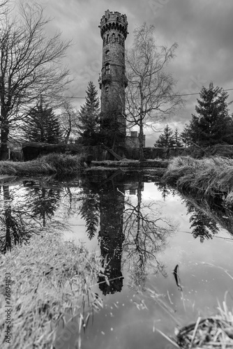 Stone tower Decinsky Sneznik, Czech republic photo