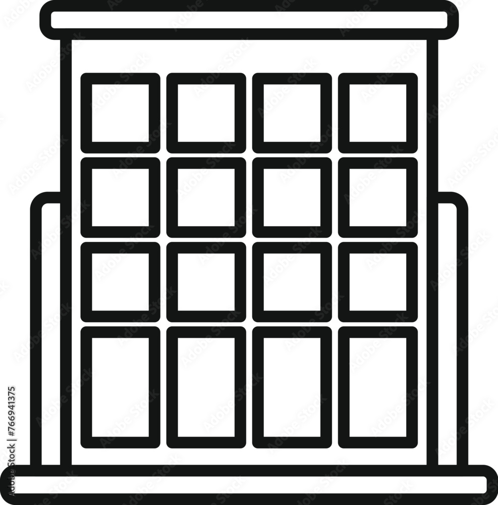 Gym multistory building icon outline vector. City area design. Small street map Gym multistory building icon outline vector. City area design. Small street map