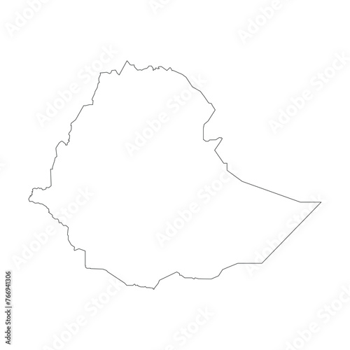 ethiopia map icon vector