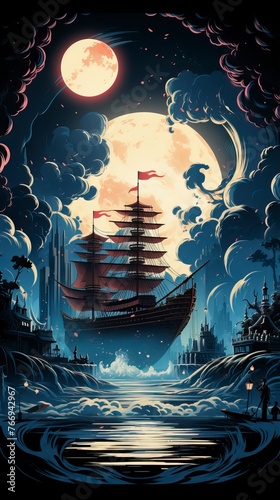 Wallpaper Mural A fiery sunset over a serene prairie.  Natural Landscape
 Torontodigital.ca