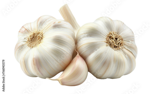 Garlic Harvest: A Fresh Perspective isolated on transparent Background
